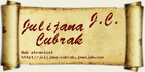 Julijana Čubrak vizit kartica